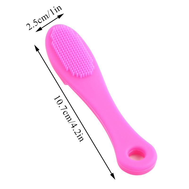 Random Color Silicone Finger Brush Facial Cleansing Brush, 1 Count Skin Cleaning Brush