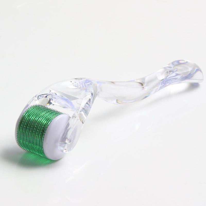 Facial Massage Roller, Transparent Handle Green Head Massage Roller, Professional Skincare Tools for Face & Body