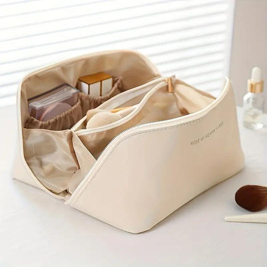 Minimalist Portable Makeup Bag, Summer Large Capacity Cosmetic Storage Bag, Zipper Makeup Organizer Pouch, Versatile Storage Bag