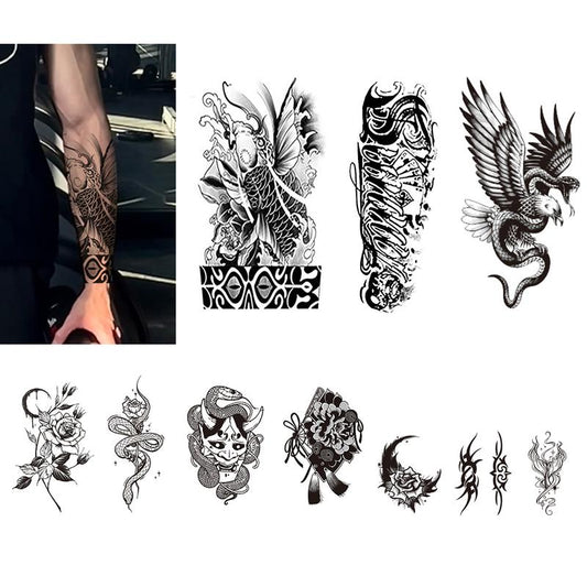 Temporary Tattoo Sticker, 10pcs Realistic Tattoo Stickers,Waterproof and High-quality, Last for about 2 weeks, Realistic Fake Tattoo Sticker