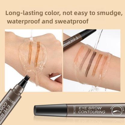 4-tip Eyebrow Pencil, 1 Count Waterproof Long Lasting Eyebrow Pencils, Brow Shading & Filling Tools for Beginners