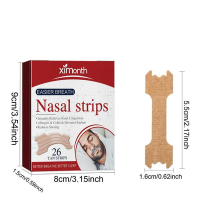 Nasal Strips, Breathable Nasal Patch Helps Stop Snoring and Instant Nasal Congestion Relief