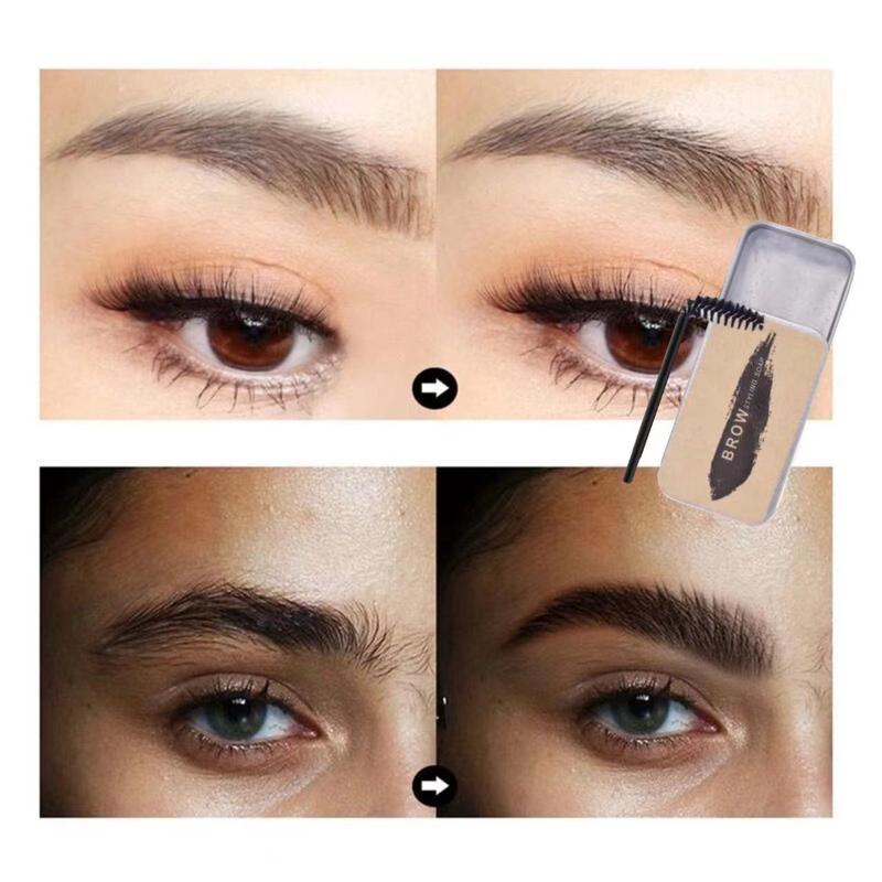 Eyebrow Styling Cream with Eyebrow Brush, Waterproof Long Lasting Eyebrow Setting Soap, Eyebrow Makeup Tool for Women