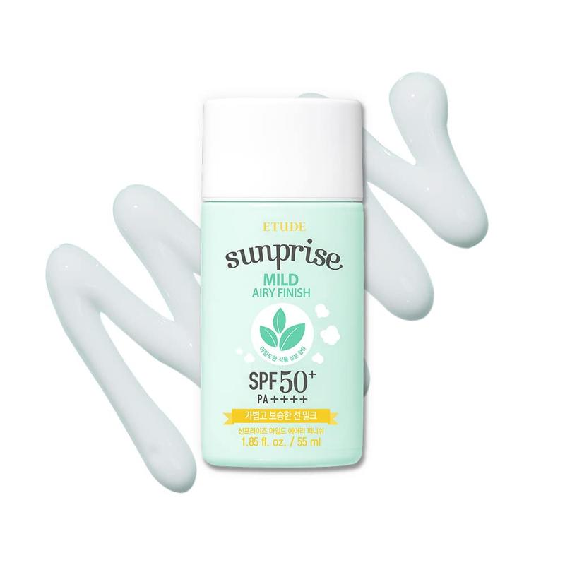 [Etude House] Sunprise Mild Airy Finish SPF 50++, Sebum-free, Non-Sticky, Long Lasting Protection, 100% Mineral Based Sunscreen