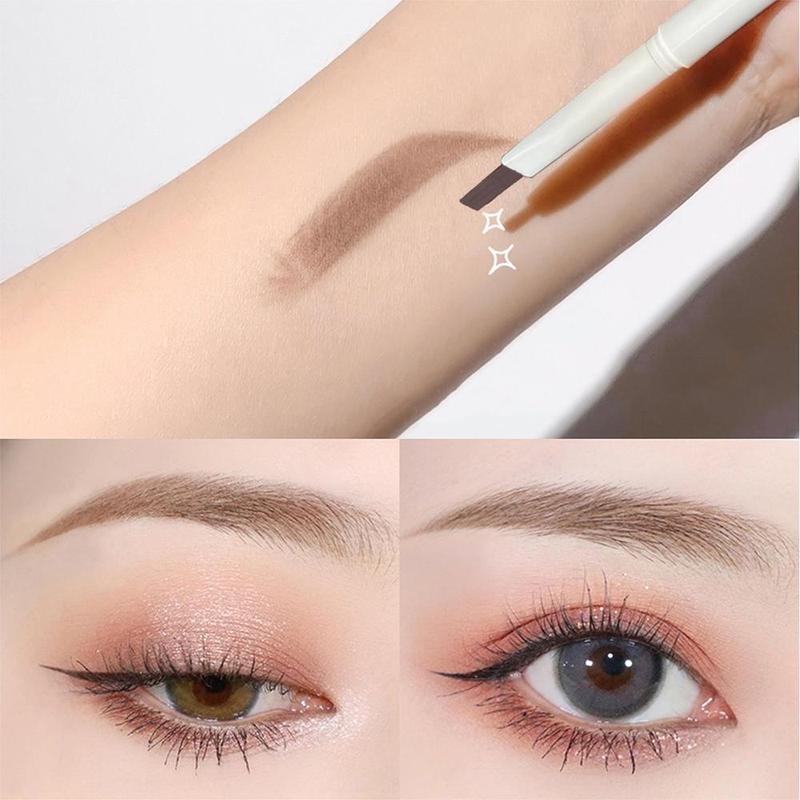 2 In 1 Dual-ended Eyebrow Pencil & Brush, 1 Count Brow Pencil, Eyebrow Makeup Product For Women & Girls