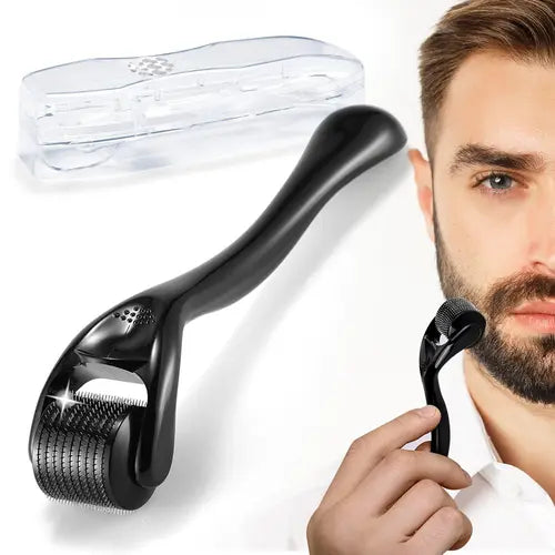 Derma Roller for Beard & Hair & Face, Rolling for Beard, Professional Microneedle Tool for Women and Men - Micro Needle Roller with Storage Case, Skincare Tool