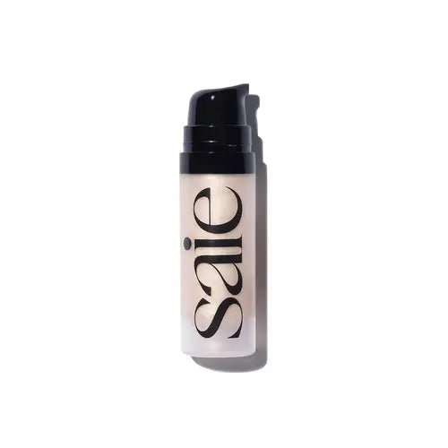 Saie Mini Glowy Super Gel Lightweight Illuminator - Luminizer + Makeup Primer for Glowing Skin - Enriched with Vitamin C + Hydrating Squalane Oil - Wear Alone or Under Makeup -(0.5 oz)