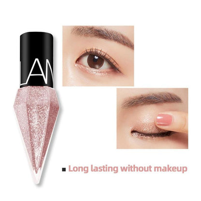 Music Festival Makeup Glitter Liquid Eyeliner, 1/2 Counts Long Lasting Metallic Shimmering Liquid Eyeshadow Stick, Glittering Brightening Liquid Stick