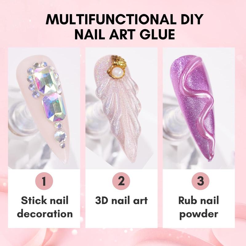 Makartt Nail Rhinestone Glue for Nails 30ML, Super Strong Gel Nail Glue for Nail Charm 3D Nails Bling Gel Decoration Gem Nail Art Jewel Diamonds Cured Need Beauty Gift