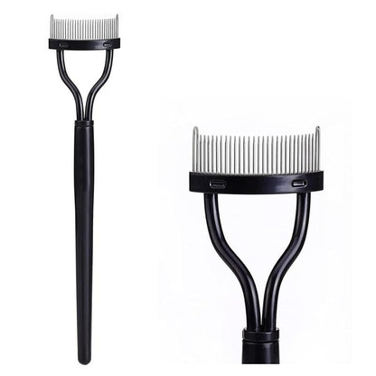 Portable Eyelash Cosmetic Comb,?Summer?Comfort Foldable Semi-arc Steel Needle Eyelash Comb, Beauty Makeup Tool for Women Girls, Cosmetic Tool for Home & Travel