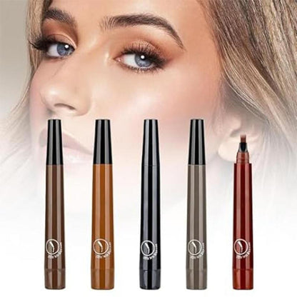 5-Color 4 Split Evebrow Pen, Waterproof Evebrow Gray Brown Tint Stick, Long Lasting Eyebrow Tattoos Natural EyebrOw Shaping Pen Makeup FlawIess Cosmetic