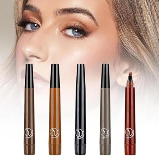 5-Color 4 Split Evebrow Pen, Waterproof Evebrow Gray Brown Tint Stick, Long Lasting Eyebrow Tattoos Natural EyebrOw Shaping Pen Makeup FlawIess Cosmetic