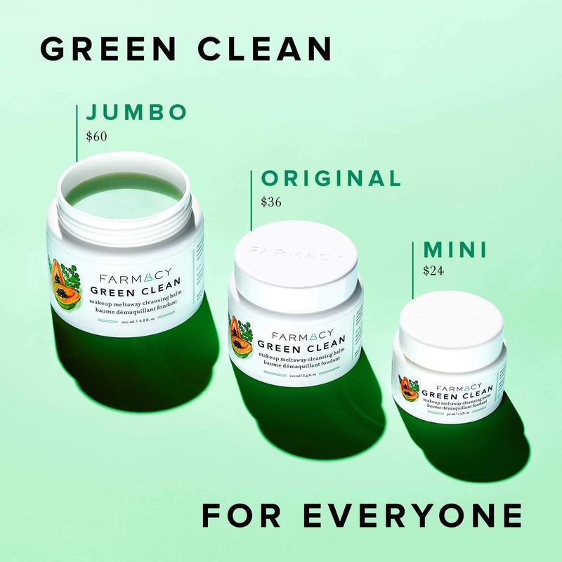 Farmacy Natural Cleansing Balm - Green Clean Makeup Remover Balm - Effortlessly Removes Makeup & SPF