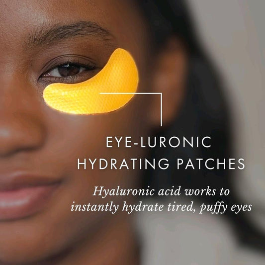 Eye-Luronic Hydrating Eye Patches by Sorella Apothecary Calming Soothing Depuffs Brightening Moisturizer Hyaluronic Hyaluronic Acid Hydrate Niacinamide Radiant Skin Care Moisture Comfort Moisturizing