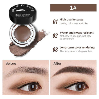 Eye Brow Makeup Kit, 1 Set Easy Coloring High Pigment Eyebrow Cream with Eye Brow Coloring Stencils & Eye Brows Brushes, Waterproof Eyebrow Tinted Cream