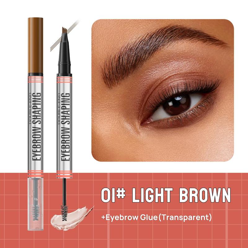 2 in 1 Eyebrow Gel & Eyebrow Pencil, 1 Count Long Lasting Eyebrow Gel & Eyebrow Brush, Natural Eyebrow Makeup Tool for Women