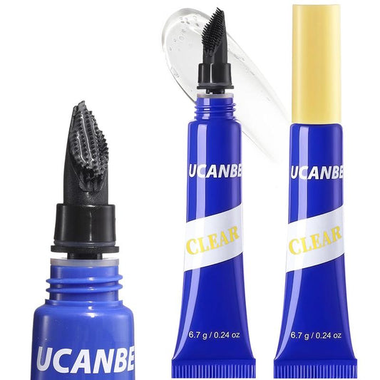 UCANBE Extreme Hold Clear Eyebrow Gel - No Flake, Residue-Free Brow Glue with Built-in Brush - Long-Lasting, Non-Sticky, Easy to Apply - Perfect for Shaping and Defining Eyebrows - Professional Makeup Tool