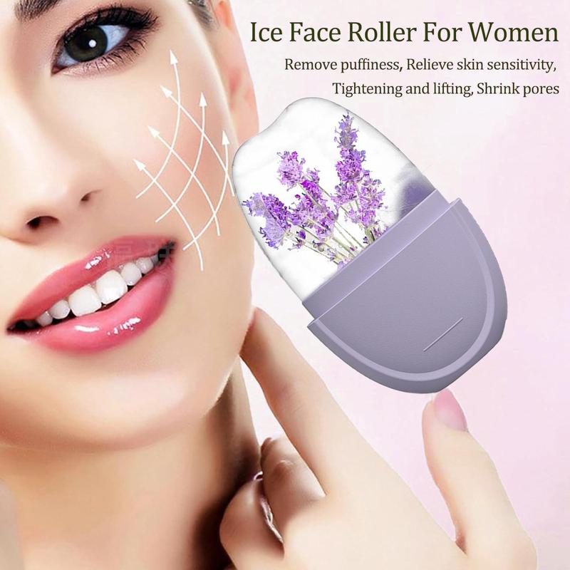 Ice Face Roller, Oval Shaped Ice Roller for Face Eye, Facial Ice Roller Massager for Tightening Skin, Reusable Skin Care Tool