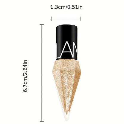 Music Festival Makeup Glitter Liquid Eyeliner, 1/2 Counts Long Lasting Metallic Shimmering Liquid Eyeshadow Stick, Glittering Brightening Liquid Stick