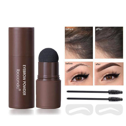 Eyebrow Powder Set, 1 Set Professional Long Lasting Brow Makeup Kit, Including 3 Colors Eyebrow Powder, 6pcs Spiral Eyebrow Brushes, 30pcs Eyebrow Stencils