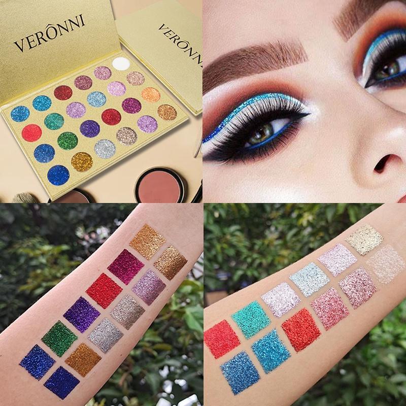 24 Color Shimmer Eyeshadow Palette, Glitter Eye Shadow Makeup Palette, Long Lasting Shimmering Eye Shadow Makeup Products for Women, Gifts for Her