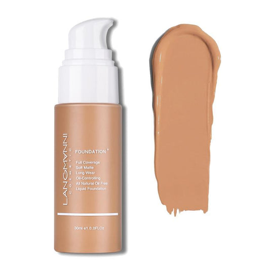 1 Piece Matte Long-lasting Foundation, Oil Control Foundation, Moisturizing Liquid Foundation, Contouring, Dark Skin Covering, Highlighting, Concealing Foundation Cream, Full Coverage Flawless Makeup Cream, Long Lasting Lightweight Concealer Foundation