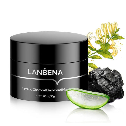 LANBENA Upgraded 2.0 Bamboo Charcoal Blackhead Remover Mask, 60 pcs Nose Strips, Peel off Face Mask Pore Whiteheads Cleanser Strawberry Nose Purifying, Deep Cleansing for All Skin Types, 30g/1.05oz