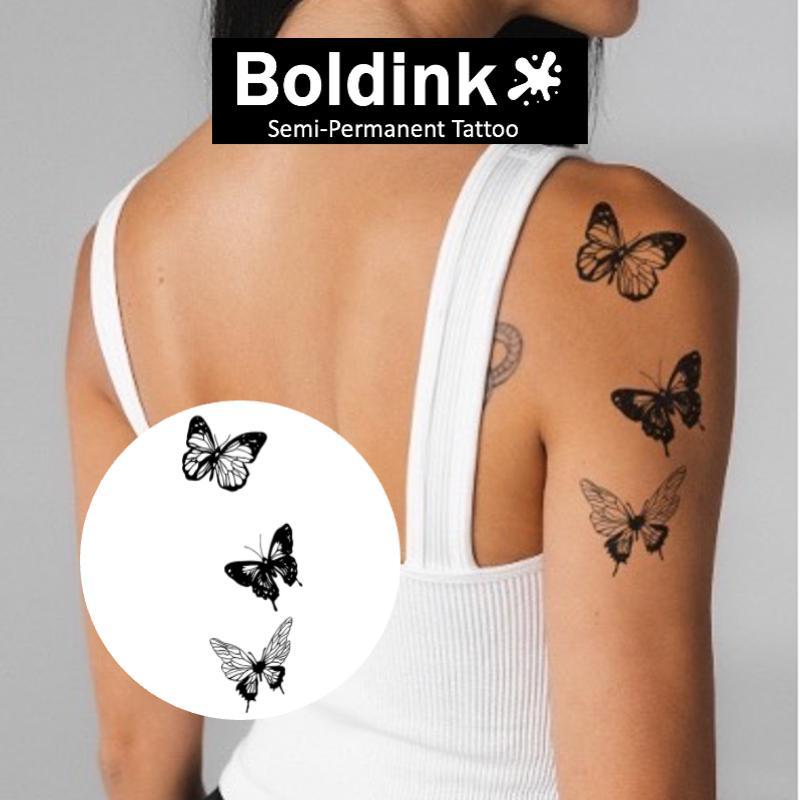 Butterfly Pattern Tattoo Patch, Waterproof Long Lasting Fake Tattoo Sticker, Temporary Tattoo for Women & Men