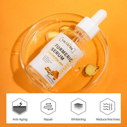 Turmeric Serum, 2pcs/set Moisturizing & Nourishing Face Serum, Hydrating Facial Essence, Face Lotion for Women & Men