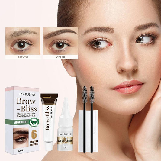 Eyebrow Tinting Kit, Brow Tinting Kit Professional, 2 In 1 Semi-Permanent Lash & Brow  Coloring Kit, Light Brown Long-lasting