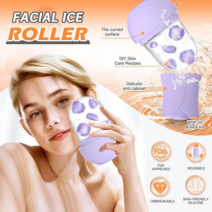 Rose Shaped Ice Face Roller, 1 Count Face & Eye & Neck Ice Roller for Relief Eye Puffiness & Improve Skin, Silicone Ice Mold for Face Beauty, Skin Care Tools for Women