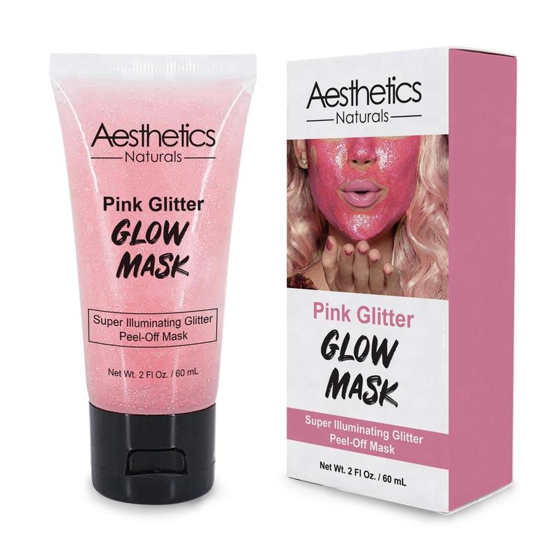 Pink Glitter Glow Peel-Off Mask Facial Skincare Exfoliate and rejuvenate Anti Aging Clear Smooth Firming