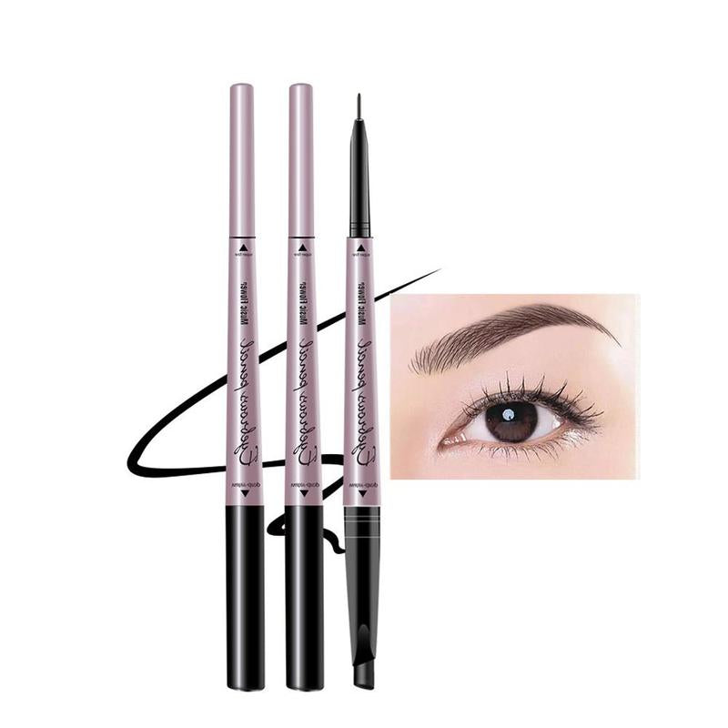 Double Ended Eyebrow Pencil, 1 Count Waterproof Long Lasting Eye Brow Pen, Eyebrow Makeup Tool For Daily Use