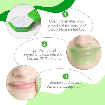 Aloe Vera Lip Mask, 20pcs/set Moisturizing Lip Mask, Hydrating Lip Care Mask, Lip Plumper Exfoliate, Beauty & Personal Care