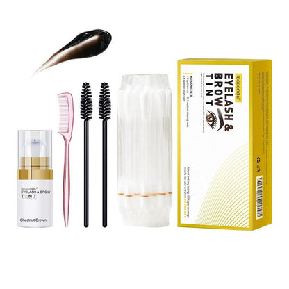 Eyebrow & Eyelash Dye Kit, 1 Box Lash & Brow Color Kit, Long Lasting Eyebrow Tint Kit, Eye Makeup Kit, Professional Makeup Kit for Women