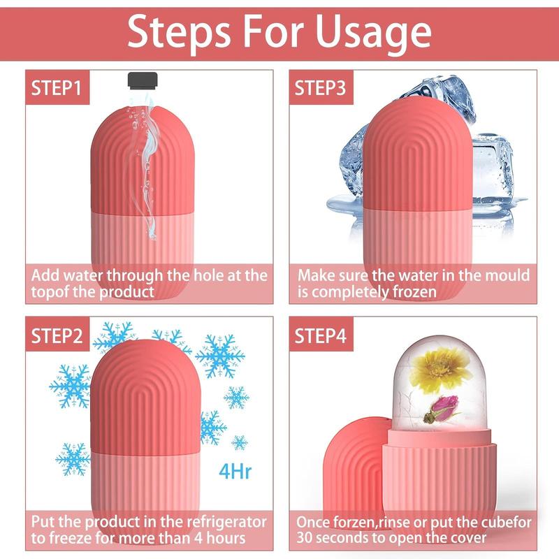 3 in 1 Comfort Ice Face Roller & Gua Sha Tool £¦ Ice Molds with Storage Bag, Summer Facial Skincare Ice Roller Mold, Massage Roller, Skin Care Products, Face Sculptor