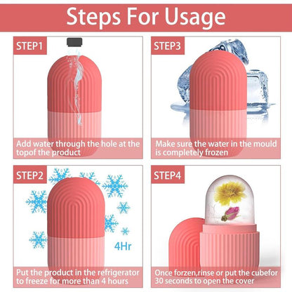 3 in 1 Comfort Ice Face Roller & Gua Sha Tool £¦ Ice Molds with Storage Bag, Summer Facial Skincare Ice Roller Mold, Massage Roller, Skin Care Products, Face Sculptor