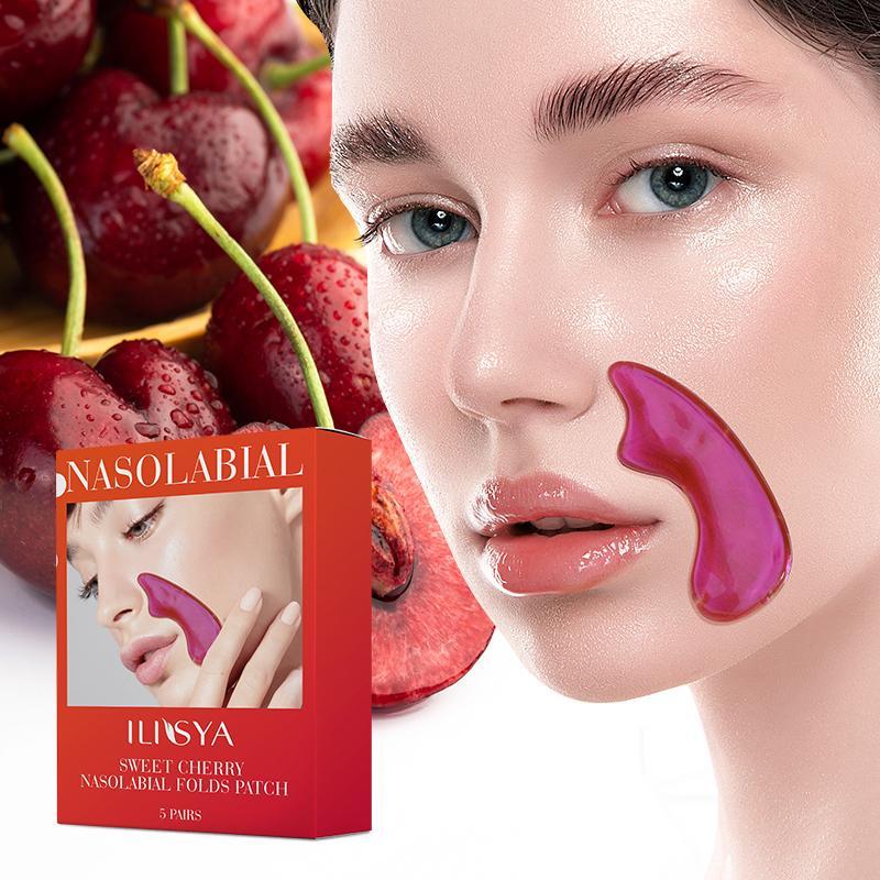 Cherry Nasolabial Folds Patch, Moisturizing Facial Folds Patch, Facial Skin Care Product for Women & Men