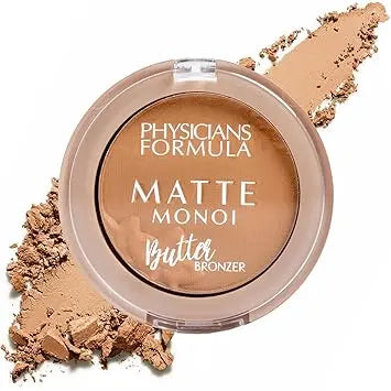 Physicians Formula Mini Matte Monoi Butter Bronzer, Matte Bronzer, Powder Face Matte Makeup, Dermatologist Tested, Essential Fatty Acids, Pro-Vitamins, Softens, Conditions, And Moisturize Skin Cosmetic Cream