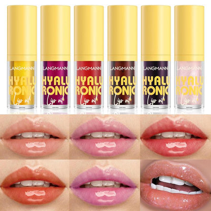 Hyaluronic Acid Lip Butter Balm, Moisturizing?Tinted Lip Gloss, Hydrating Lip Glaze Stick, Plumping Lip Oil Lip Moisturizer, Lip Care Products for Summer Gift