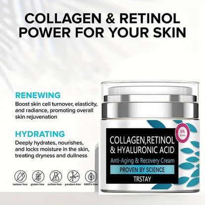 Summer Collagen Hydrating Cream for Face and Neck, Firming Day and Night Moisturizer to Comfort and Hydrate Skin