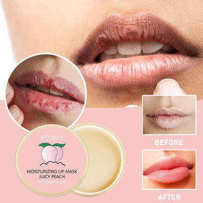 Moisturizing Lip Mask, Honey Peach Lip Oil Film, Exfoliating Anti Drying Lip Care Mask