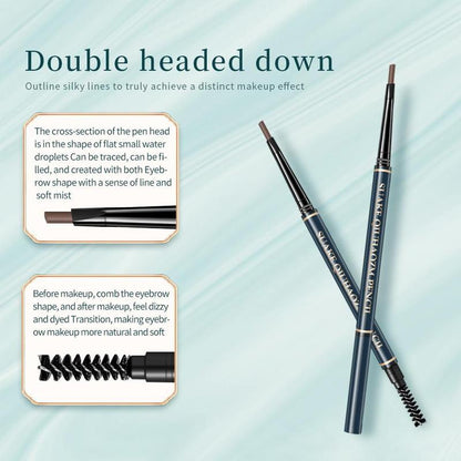 Double-ended Eyebrow Pencil, Waterproof Long Lasting Eyebrow Pencil, Brow Shading & Filling Pencil For Travel, Outing, Daily Use