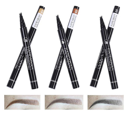 4-claw Waterproof Long Lasting Eyebrow Pen, 3 Counts/set Eyebrow Tint Eye Brow Styling Brush, Eye Brow Shading & Filling Pen, Makeup Tool for Women