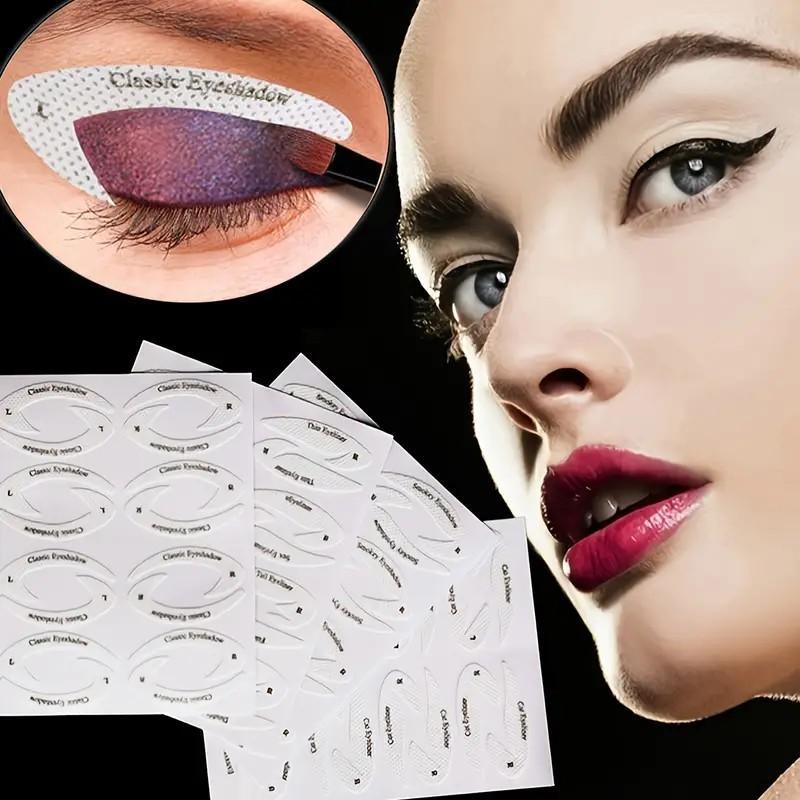 4 Sheet Eye Shadow Stencils, Eye Makeup Auxiliary Templates, Professional Eye Makeup Tools for Women