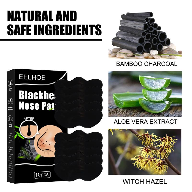 [Flash Sales 50%OFF]Back To School,EELHOE Black Pig Nose Patch Bamboo Charcoal Blackhead Acne Peeling Nose Mask black girl