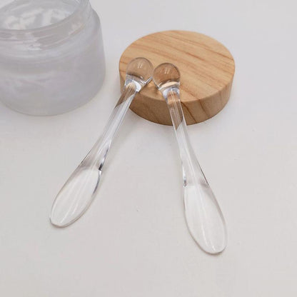 2pcs 2 in 1 Clear Facial Cream Spatula, Eye Cream Spoon For Girls And Women, Eye Massage Stick, Portable Eye Cream Applicator Tool