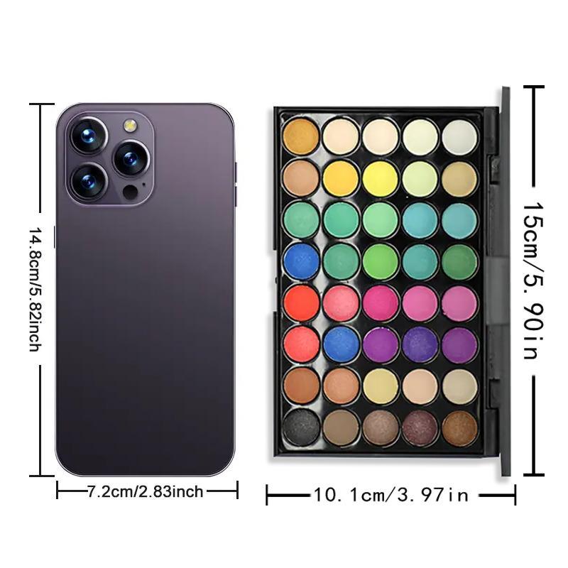 40-color Eyeshadow Palette, Matte and Glitter Eye Shadows Palette, Long Lasting Shimmering Eye Shadow Makeup Products, High Pigmented Blendable Eyeshadow Powder