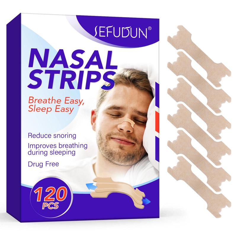 Comfort Nasal Strips for Snoring Relief, 120pcs/set Breathing Nose Sticker for Nose Congestion Relief, Beauty & Personal Nasal Care Product