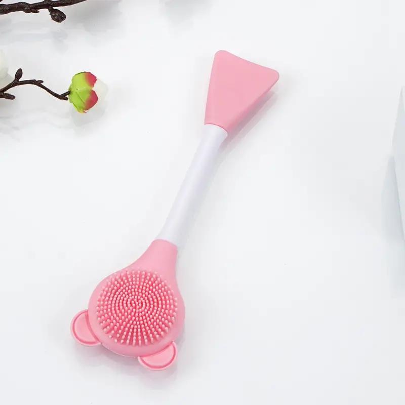 Cute Design Silicone Facial Cleansing Brush, Double-ended Face Mask Brush Applicator, Silicone Facial Pore Cleaner, Skincare Gift